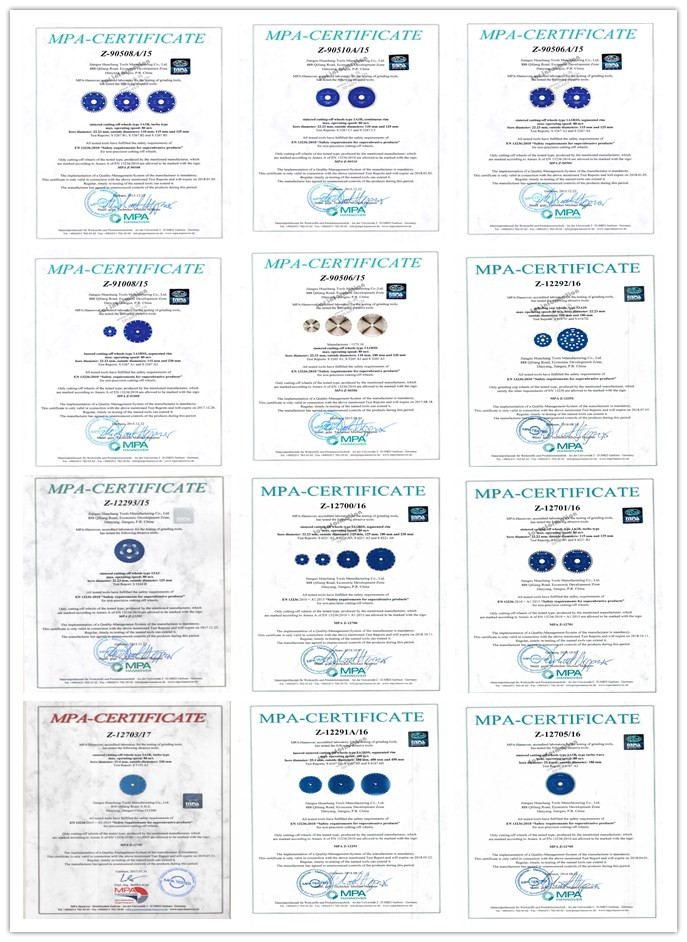 MPA certificate- Jiangsu Huadiam Tools